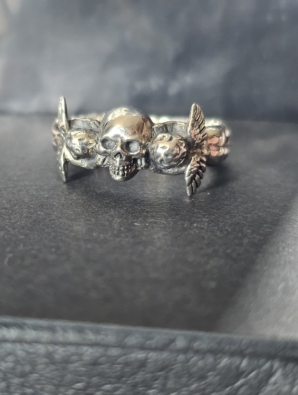 Etah Love Skull And Cherubs Ring